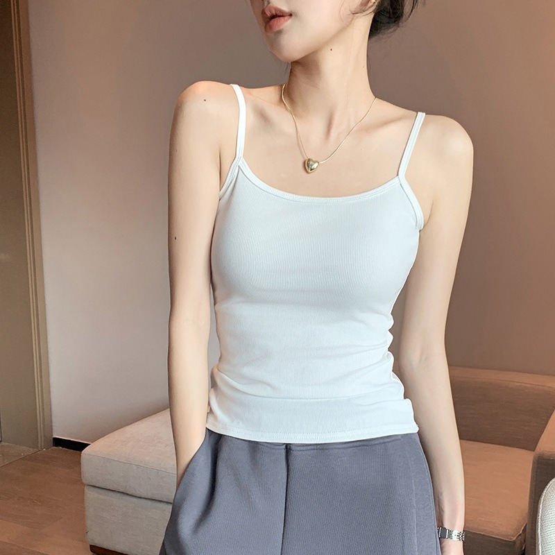 麓姿曼H232美拉德小吊带背心女内搭打底衫夏季薄款抹胸修身美背外穿上衣